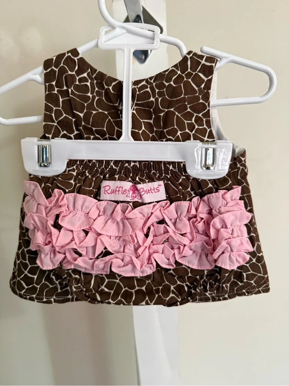 Ruffle Butts Giraffe Diaper Set